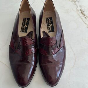 Bonton Brown Leather Loafers Slip-Ons